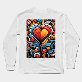 Vivid Heartwork, Valentine's Day Long Sleeve T-Shirt